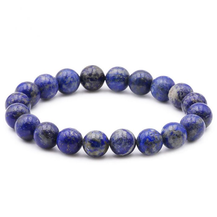 bracelet boules 10mm lapis lazuli ab