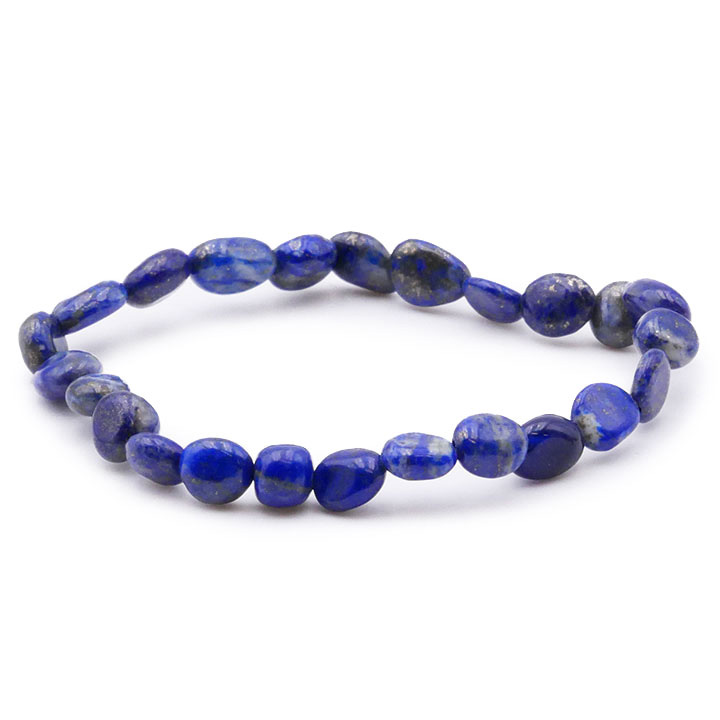 bracelet pierre roulée lapis lazuli A